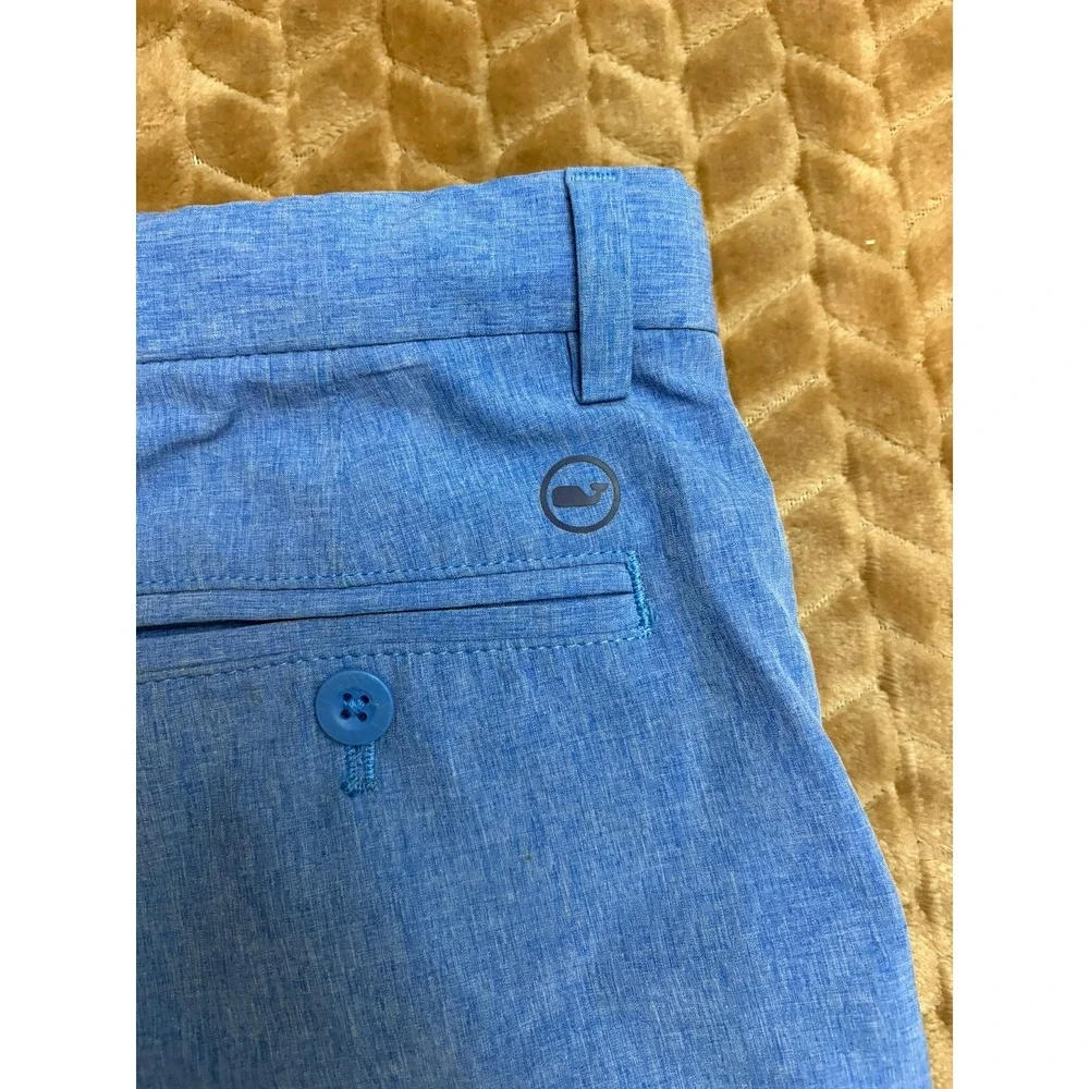 Vineyard Vines Performance Shorts Size 7 Boys Blue Heathered Golf Activewear